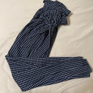 SHEIN Black and White Checkered Trousers